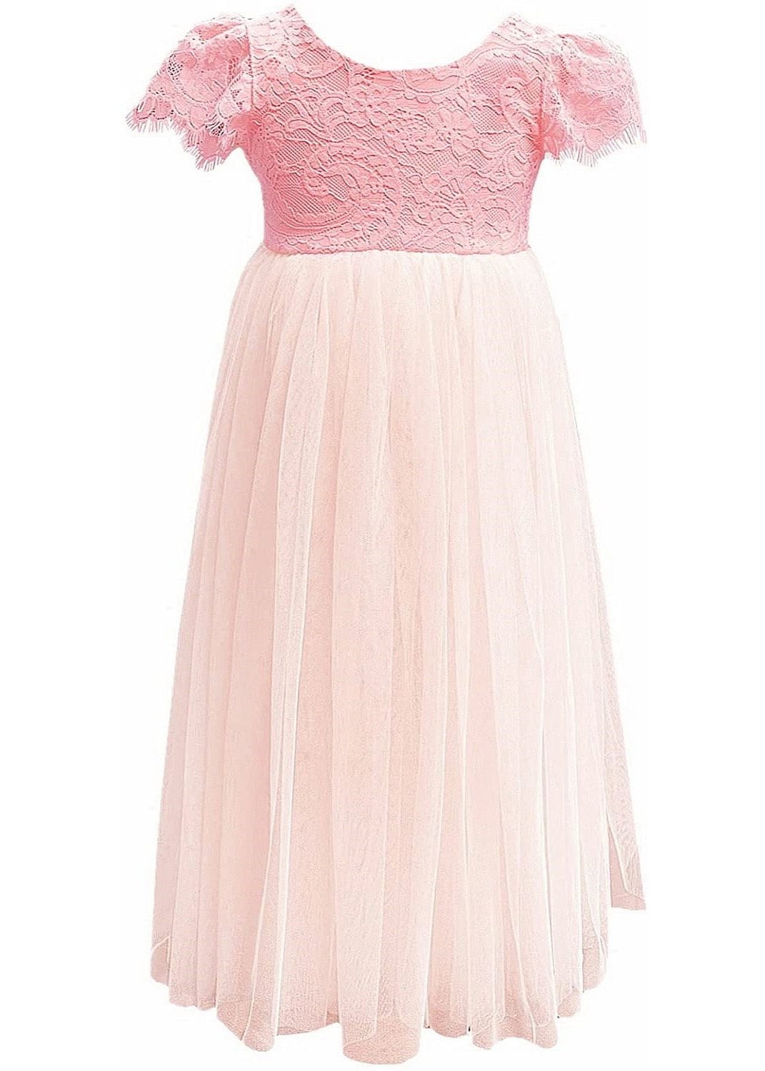 Paisley Lace Flower Girl Dress in Pink two tone 2T / Pink Paisley Lace Flower Girl Dress in Pink two tone 2T / Pink