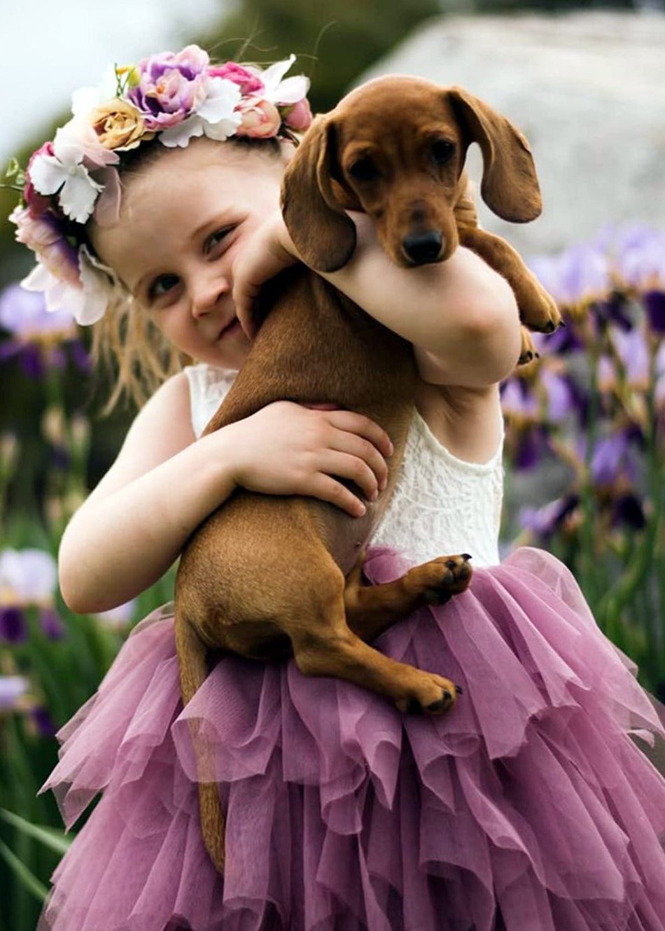 Puppy deals flower girl