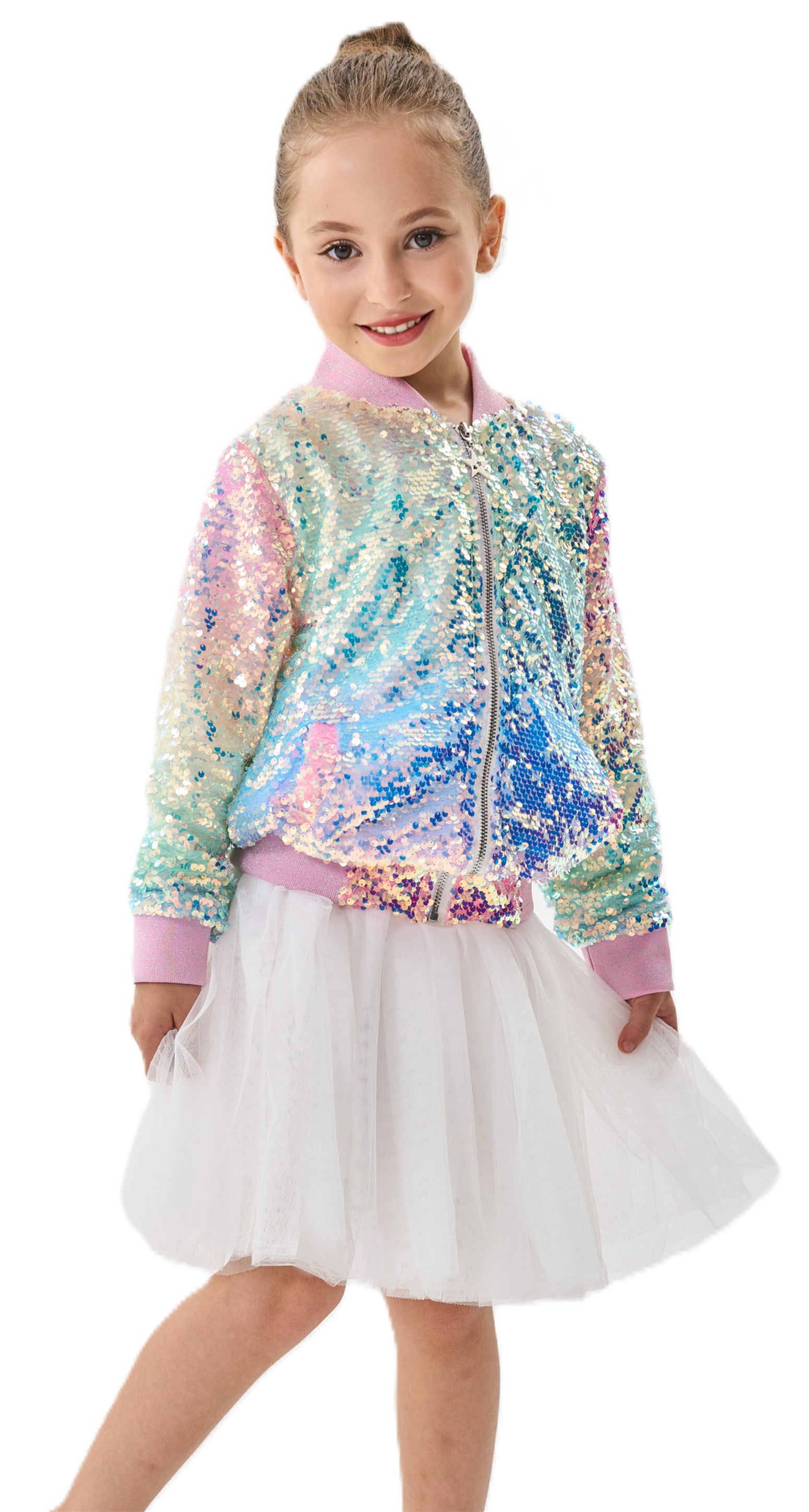 Sequin Girl Bomber Jackets