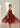Floral Embroidered Tulle Strap Girl Dress in Wine