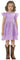 Sunflower Lace Pom Pom Trim Girl Dress in Purple