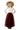 Scalloped Lace 2 Piece Girl Dress Set in Burgundy