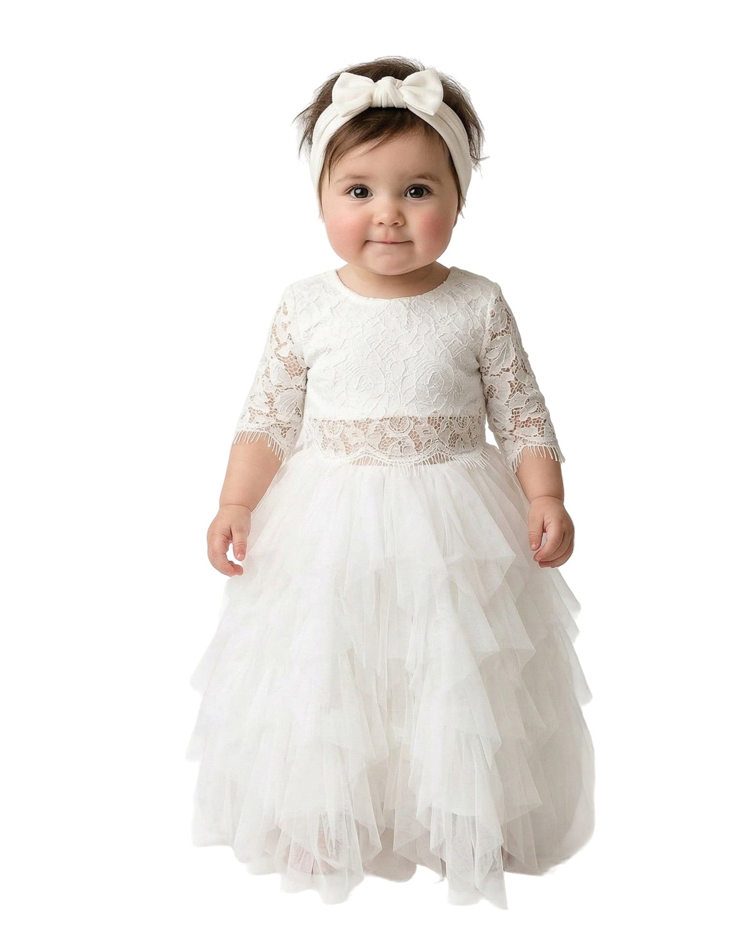 chinese dress ladies Toddler Lace Dress 2 Years / White