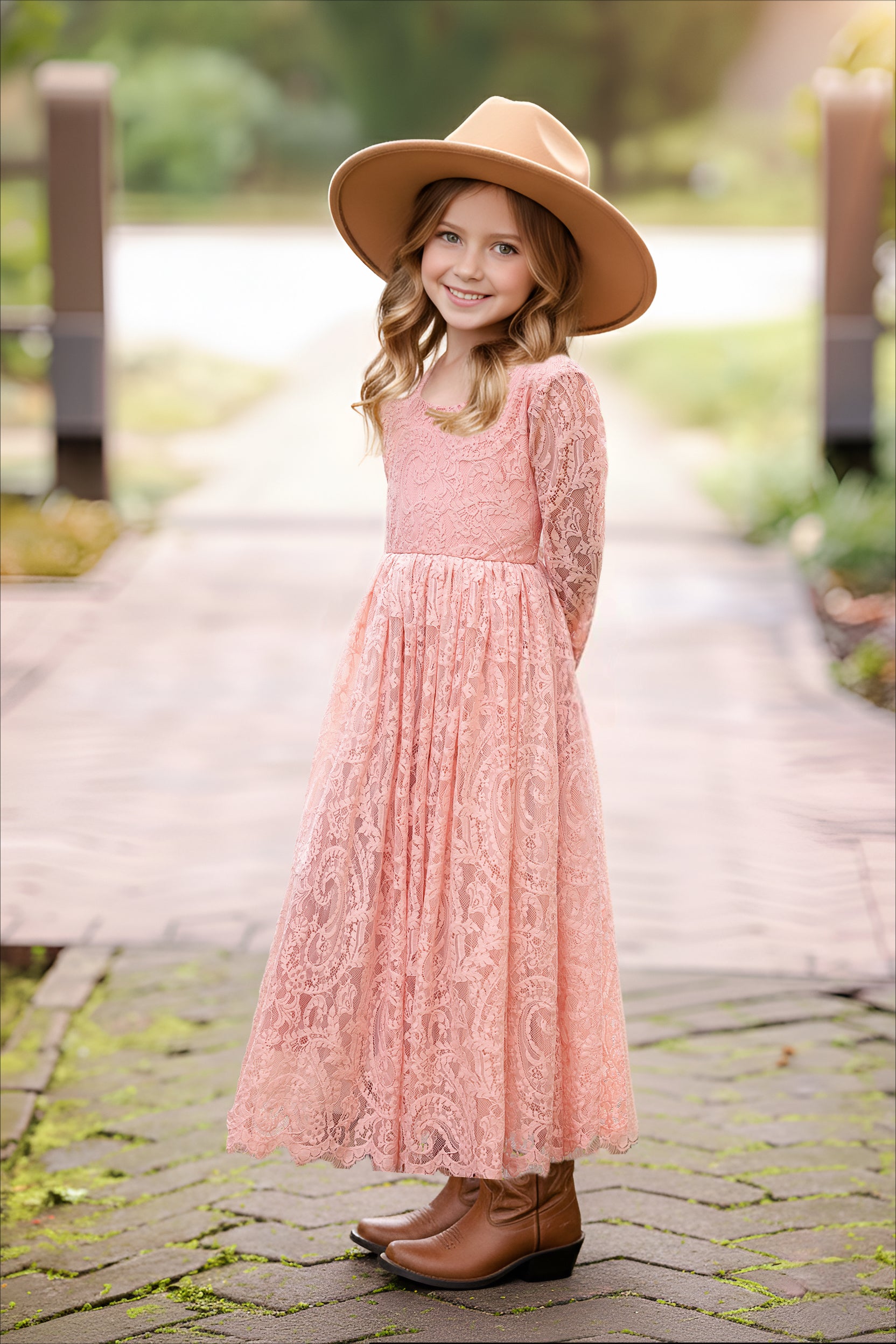 2Bunnies Girls' 12M-12yr Paisley All-Over Lace V Back Long Sleeve Maxi Flower Girl Dress Antique Ivory 3T 2Bunnies Girls' 12M-12yr Paisley All-Over Lace V Back Long Sleeve Maxi Flower Girl Dress Antique Ivory 3T