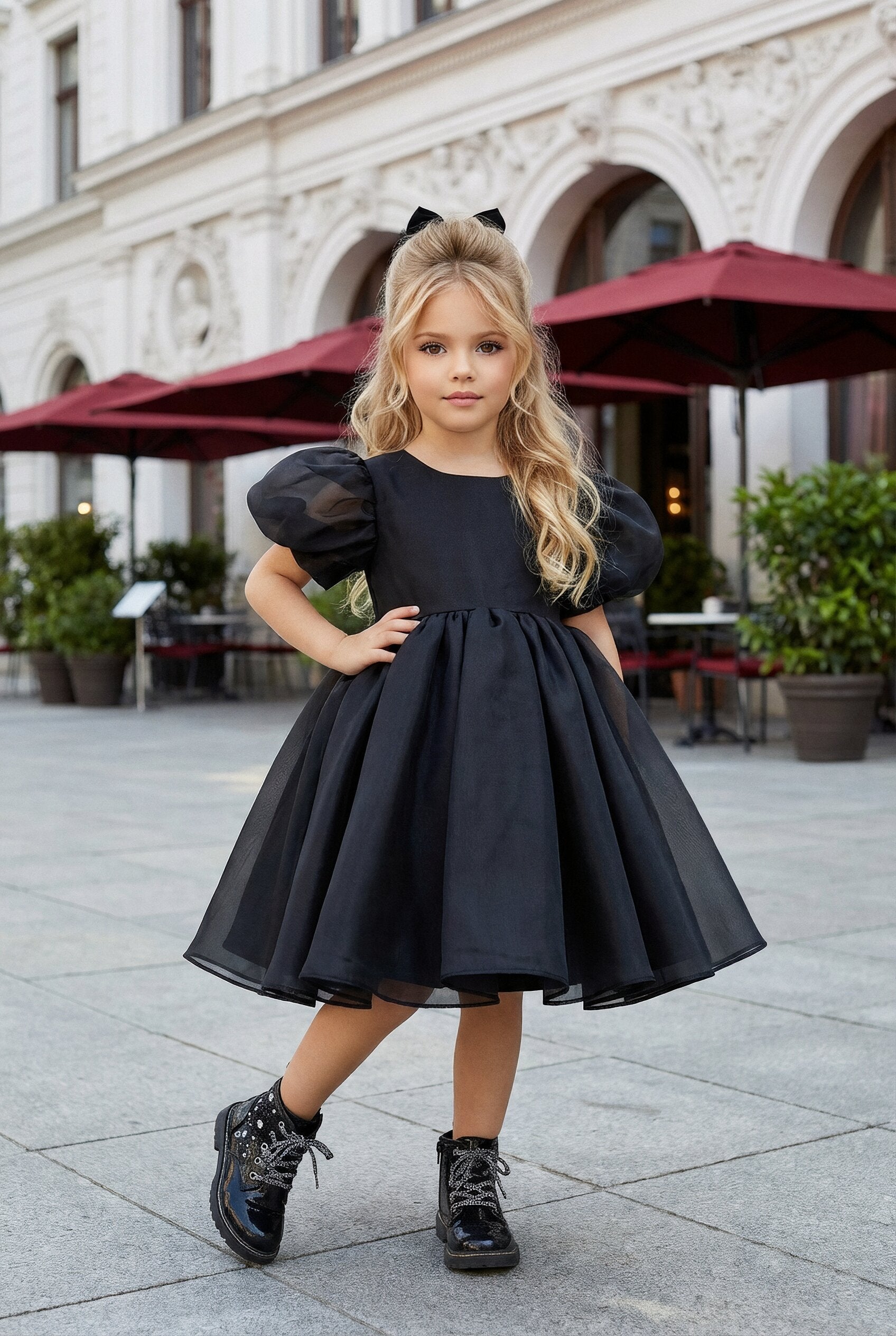 baby girl black dress Black Toddler Dress, Black Flower Girl Dress, Cake Smash Outfit, New Year Photoshoot, 1st Birthday Dress, High Low Dress, Formal Baby Dress