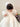 Organza Tulle Babydoll Flare Ball Gown Girl Dress in White