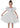 2Bunnies Girls Babydoll Sequin Bodice Tulle Bow Princess Dress