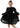 2Bunnies Girls' Organza Long Sleeve Tiered Babydoll Skater Dress