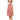 Young girl wearing a pink lace dress on a white background