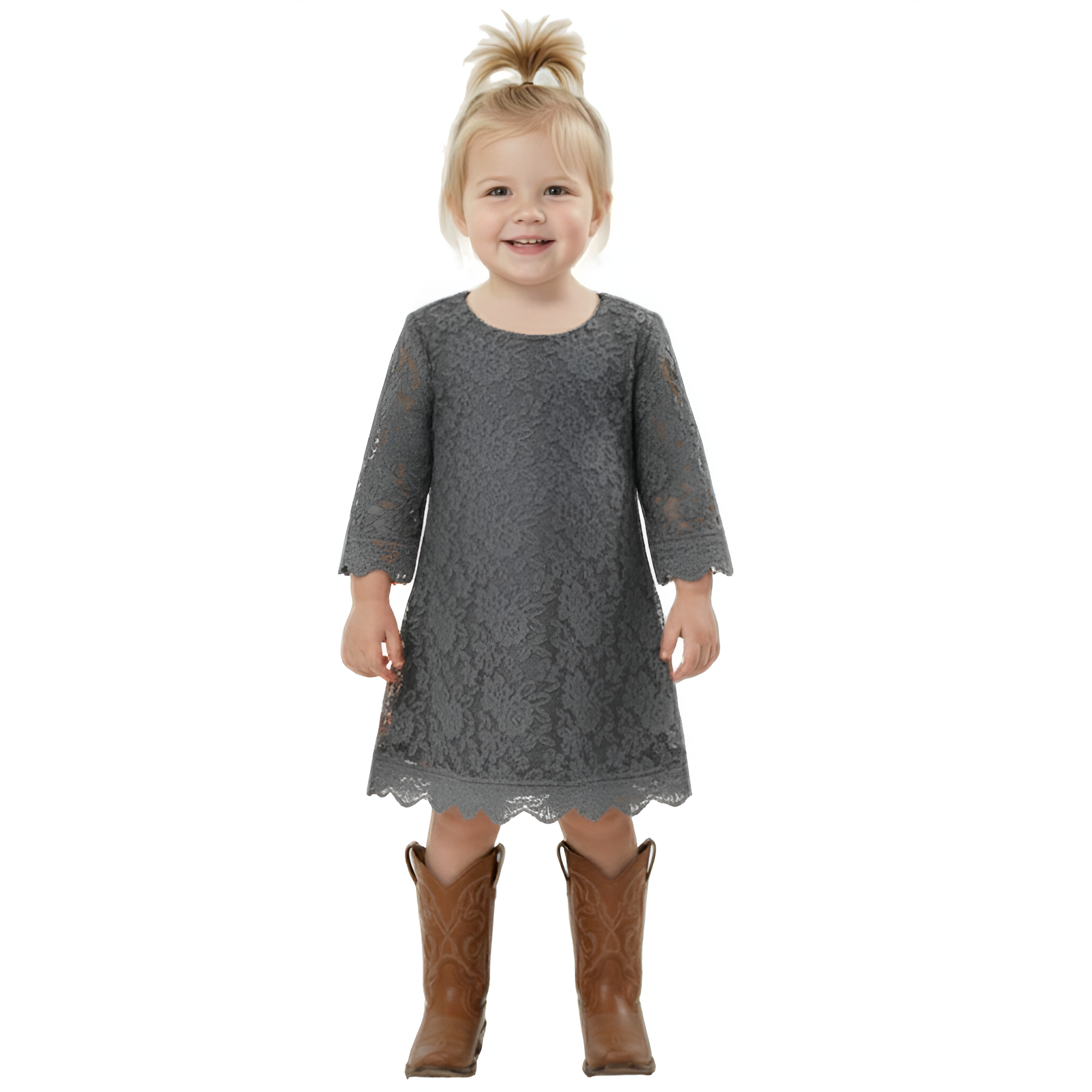2Bunnies Baby Girls Boho Rustic Garden Lace Dress