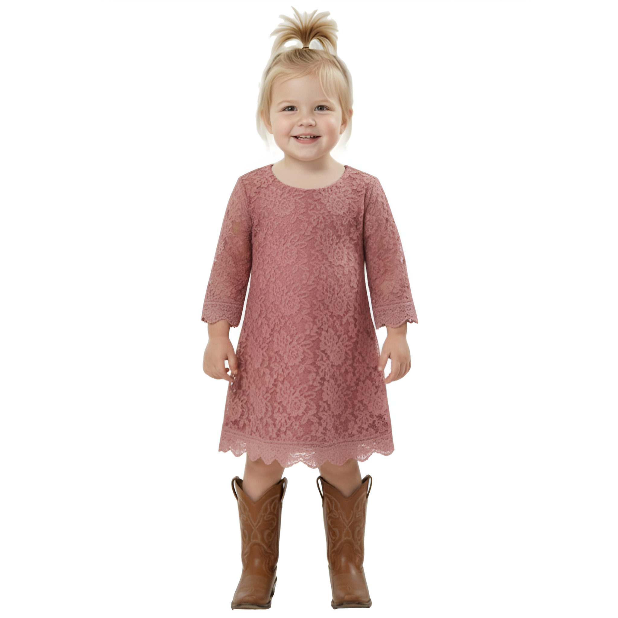 2Bunnies Baby Girls Boho Rustic Garden Lace Dress