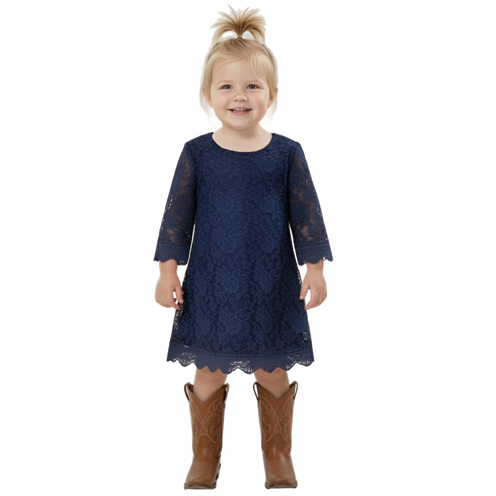 2Bunnies Baby Girls Boho Rustic Garden Lace Dress