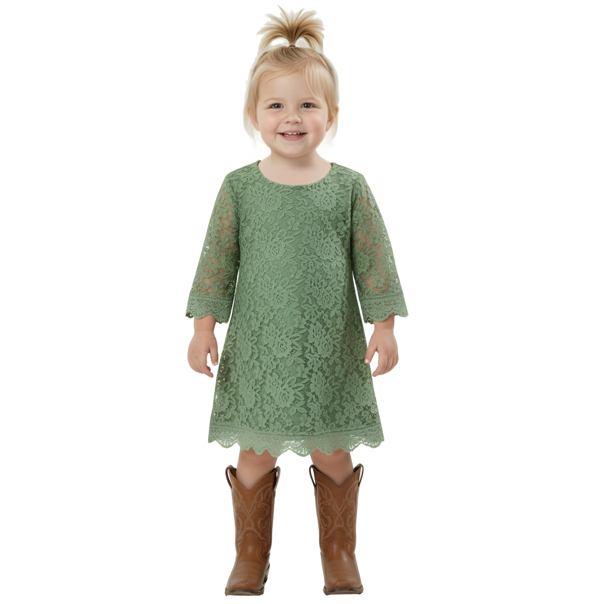 2Bunnies Baby Girls Boho Rustic Garden Lace Dress