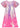 2Bunnies Girls' Bubble Gum Sequin Puff Sleeve Dress