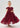 Orchid Lace Vintage Bohemian Girl Dress in Burgundy