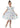 2Bunnies Girls Butterfly Embellishment Sequin Tulle Dress White