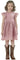 Sunflower Lace Pom Pom Trim Girl Dress in Dusty Pink