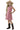 Violet Lace Boho Girl Dress in Dusty Pink