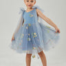 2Bunnies Floral Embroidered Tulle Flower Girl Dress Dusty Blue