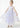Floral Embroidered Tulle Strap Girl Dress in Purple