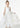 Floral Embroidered Tulle Strap Girl Dress in White