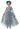Floral Embroidered Tulle Lace Girl Dress in Dusty Blue