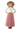 Scalloped Lace 2 Piece Girl Dress Set in Dusty Pink
