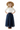 Scalloped Lace 2 Piece Girl Dress Set in Navy