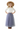 Scalloped Lace 2 Piece Girl Dress Set in Bluish Gray