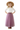 Scalloped Lace 2 Piece Girl Dress Set in Mauve