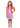 2Bunnies Girls' Hot Pink Iridescent Sequin Puff Sleeve Shift Party Dress