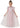 2Bunnies Girl Iris Floral Lace Tulle Flower Girl Dress in Patel Pink