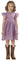 Sunflower Lace Pom Pom Trim Girl Dress in Mauve