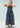 Garden Embroidered Tulle Satin Girl Dress in Navy