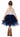 2Bunnies Girls' Peony Lace Tiered 3/4 Sleeve Knee Flower Girl Dress in Navy