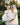 bride with flower girl in white  dress outdoor wedding