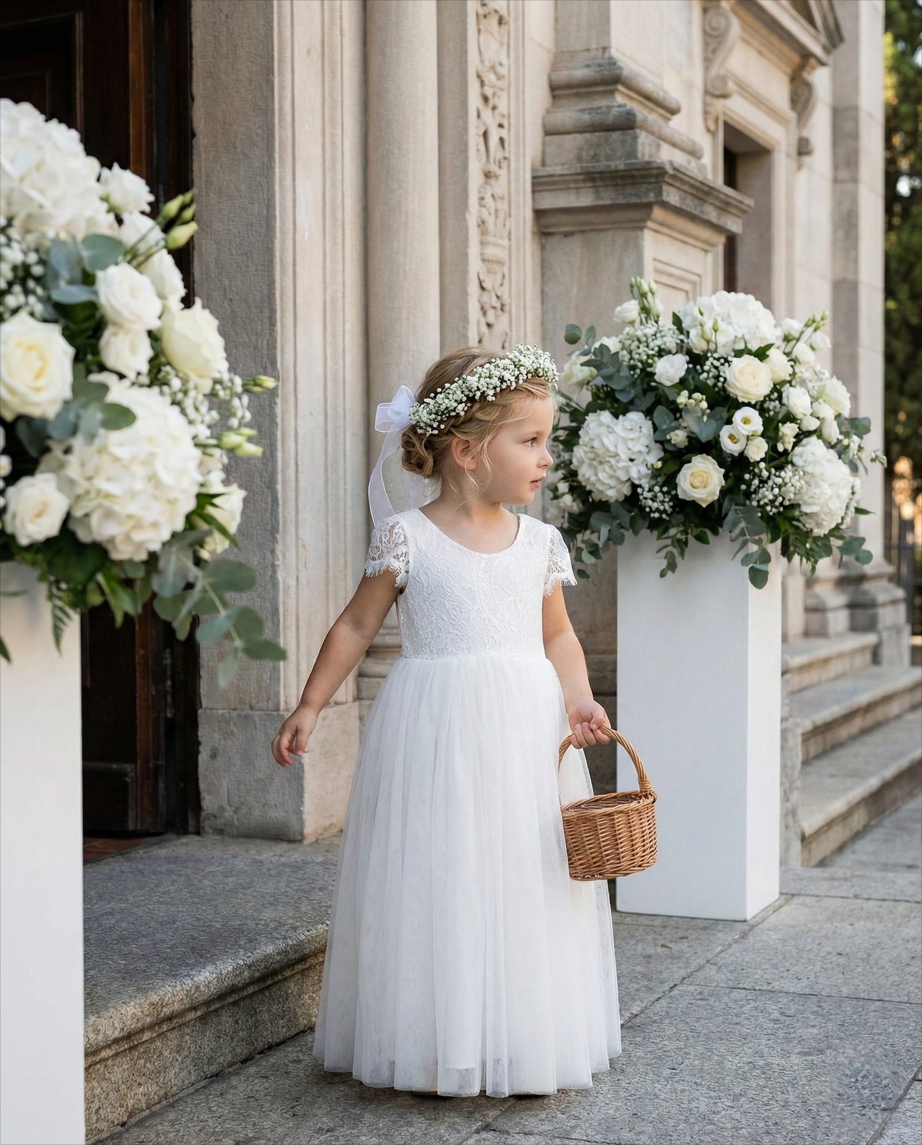 paisley lace flower girl dress product info and reviews Paisley Long Sleeve Girl Lace Dress Nicolette's Couture