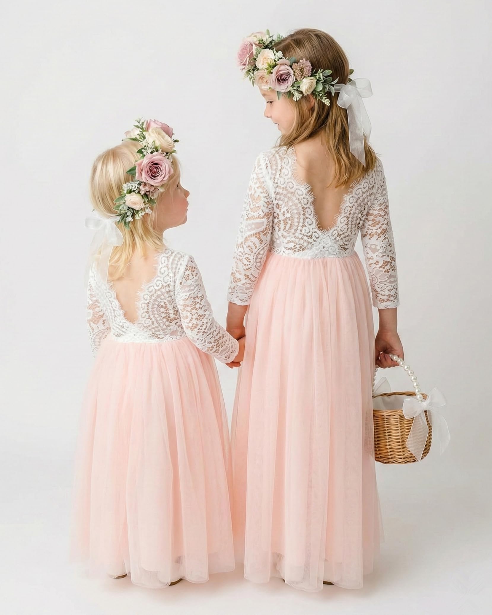 maxi flower girl dresses lace and tulle Amazon.com: HIHCBF Flower Girls 3/4 Sleeves Lace Tulle A-Line Dress Floor Length Pageant Party Wedding Maxi Evening Dance Prom Ball Gown Pink 2-3T: Clothing, Shoes & Jewelry