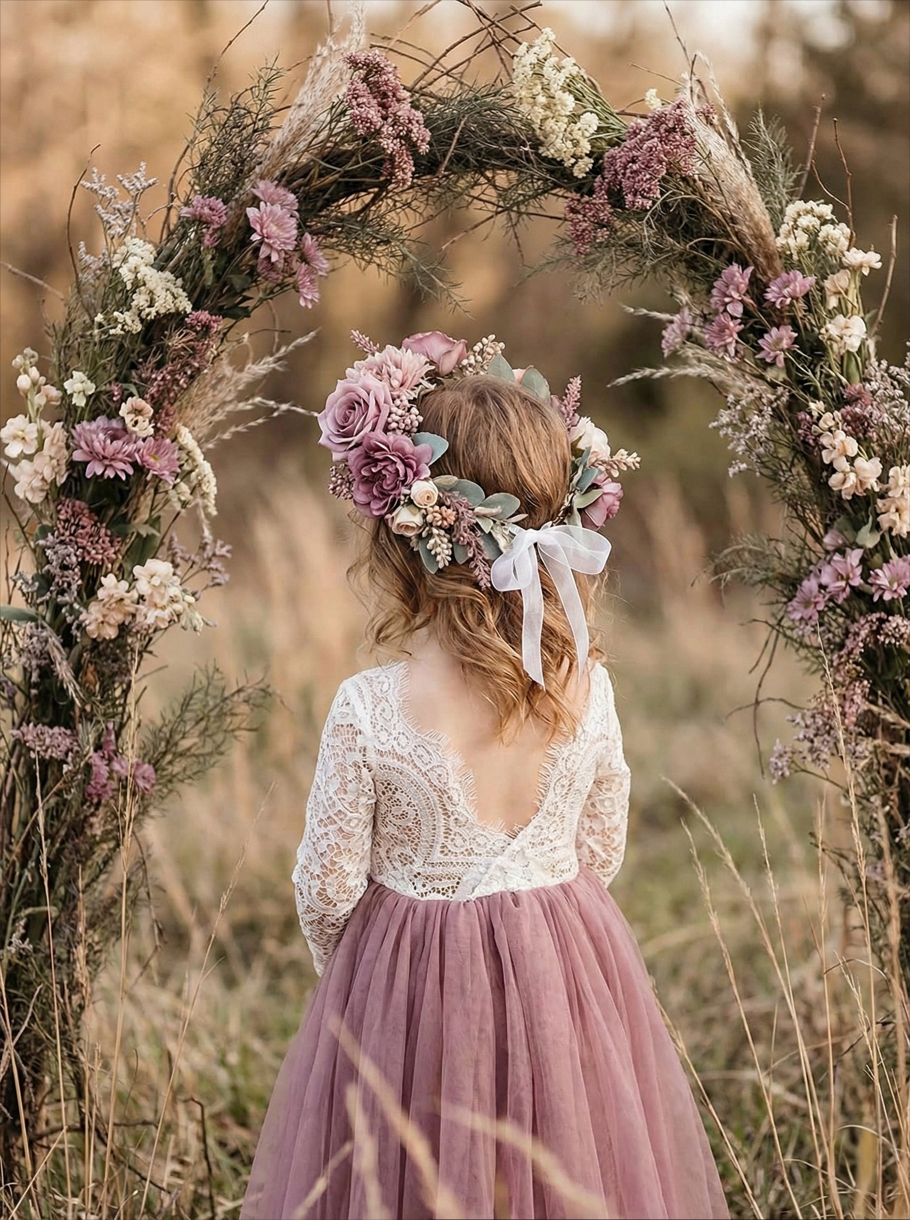 girls pink floral dress Pink Floral Organdy Flower Girl Dress
