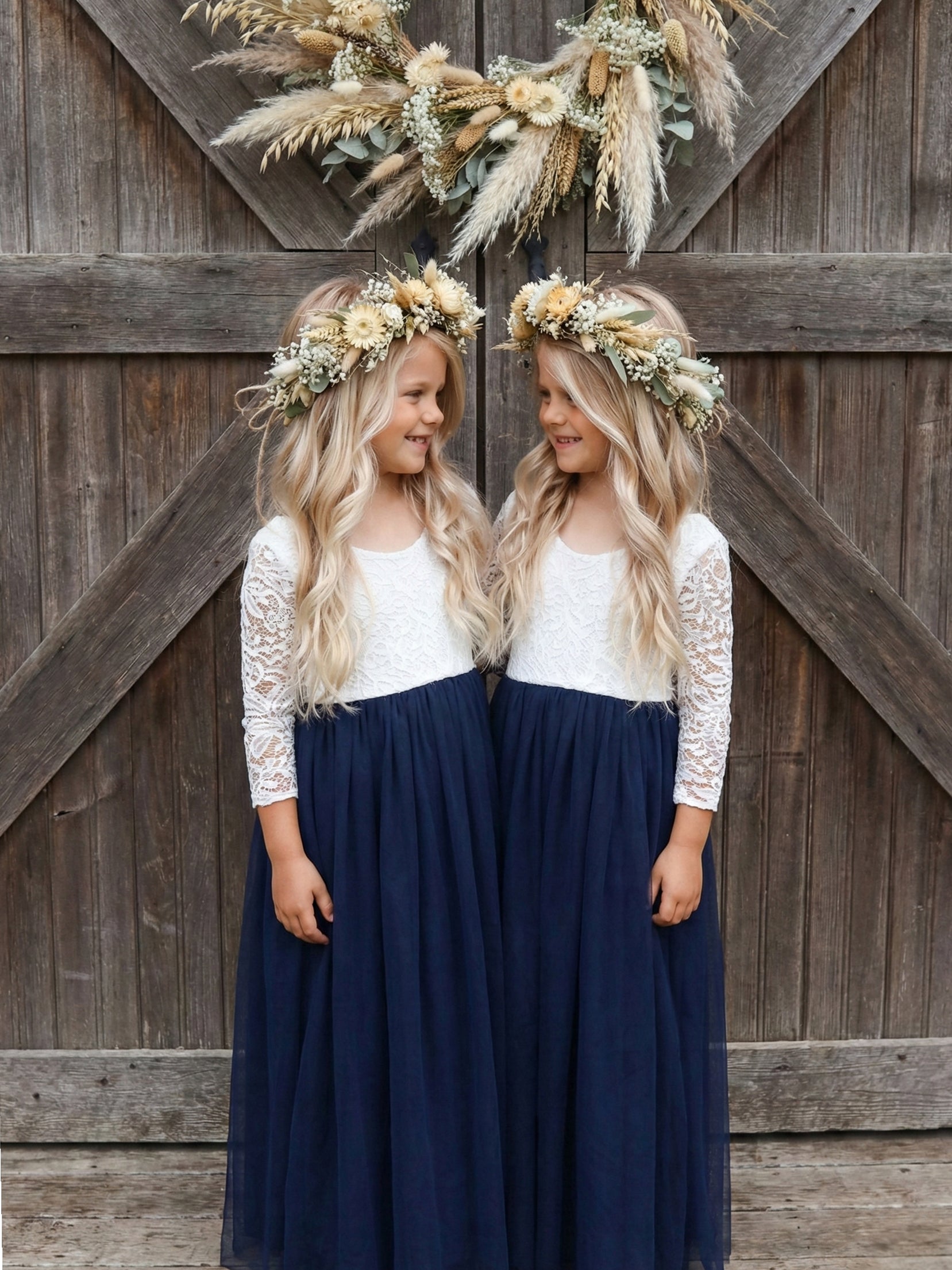 Peony Lace Flower Girl Dress in Sage Sleeve Maxi 2T / Gray Peony Lace Flower Girl Dress in Sage Sleeve Maxi 2T / Gray