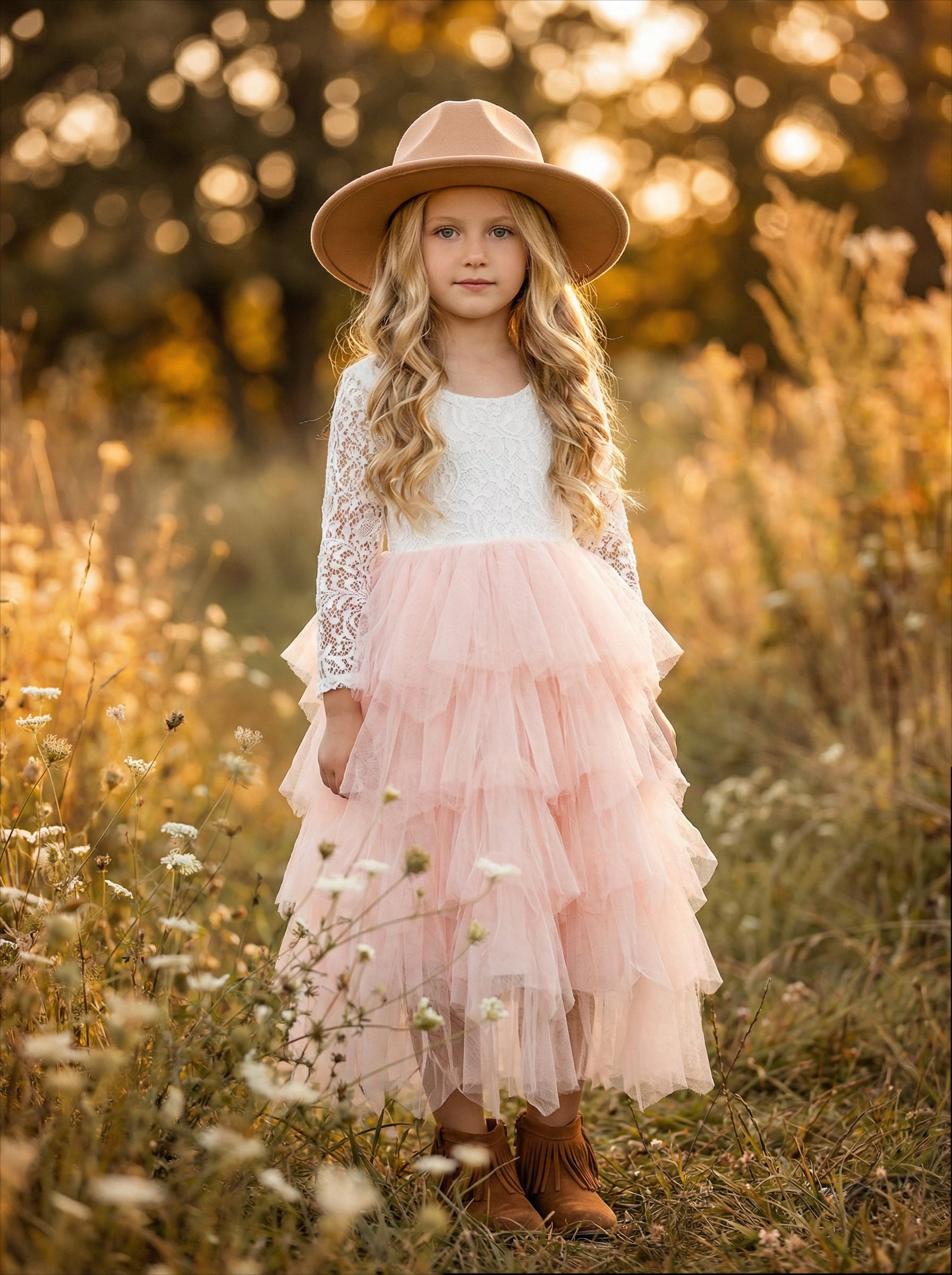 2Bunnies Girls' 12M-10yr Peony Lace Tiered Sleeve Maxi Flower Girl Dress White 6 2Bunnies Girls' 12M-10yr Peony Lace Tiered Sleeve Maxi Flower Girl Dress White 6