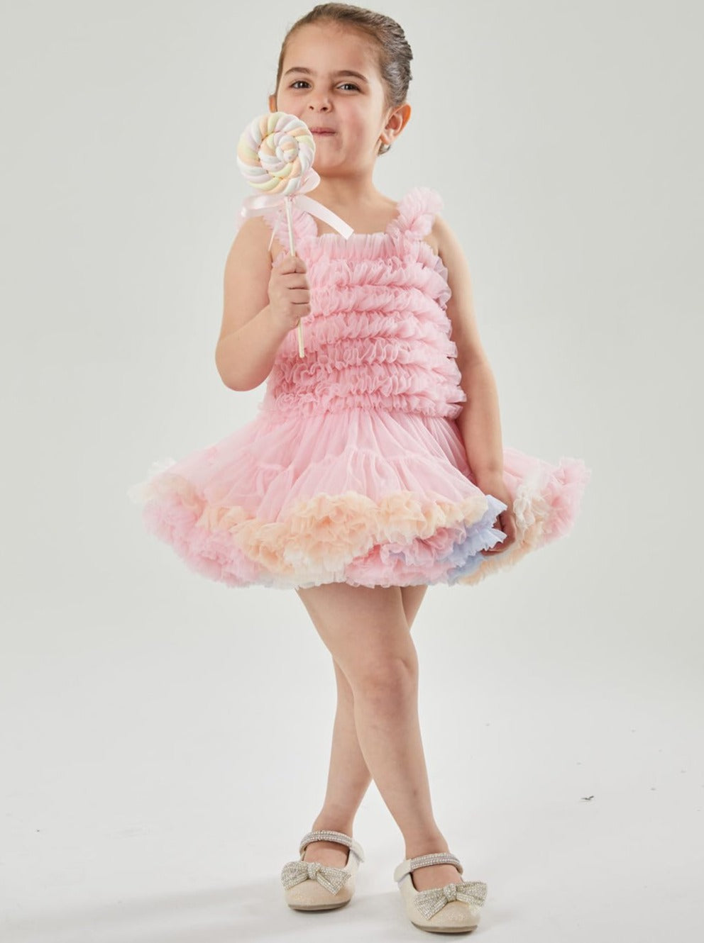 Ballerina Girl Baby Girl Dress in Ombre Pink