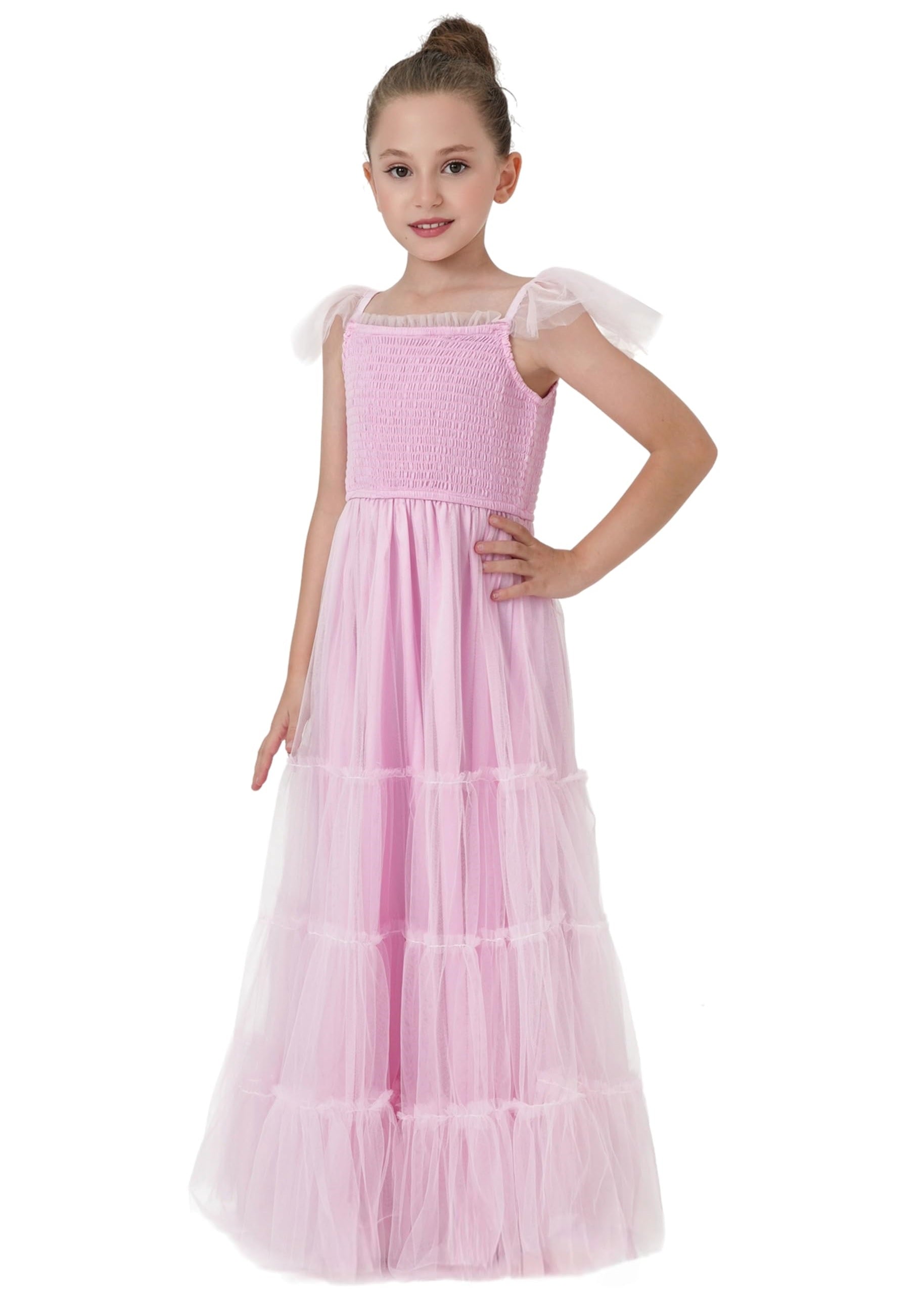 2Bunnies Girls' Vintage Boho Smocked Bodice Ruffle Dress