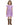Sunflower Lace Pom Pom Trim Girl Dress in Purple