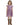 Sunflower Lace Pom Pom Trim Girl Dress in Mauve