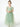 Paisley Lace Flower Girl Dress in Sage Short-Sleeve Floor-Length Tulle A-Line V-Back Scoop