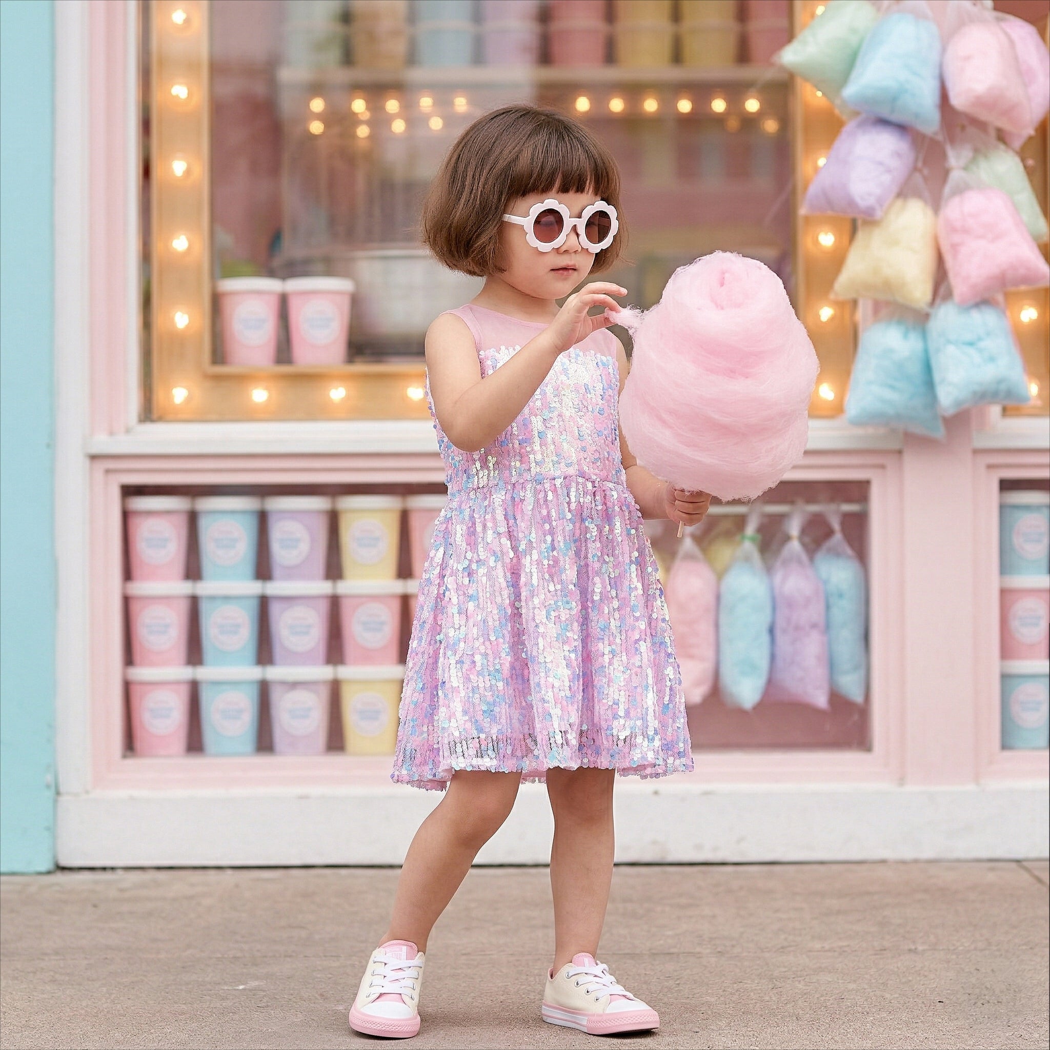 cotton candy sequin dress Sequin Mini Dress
