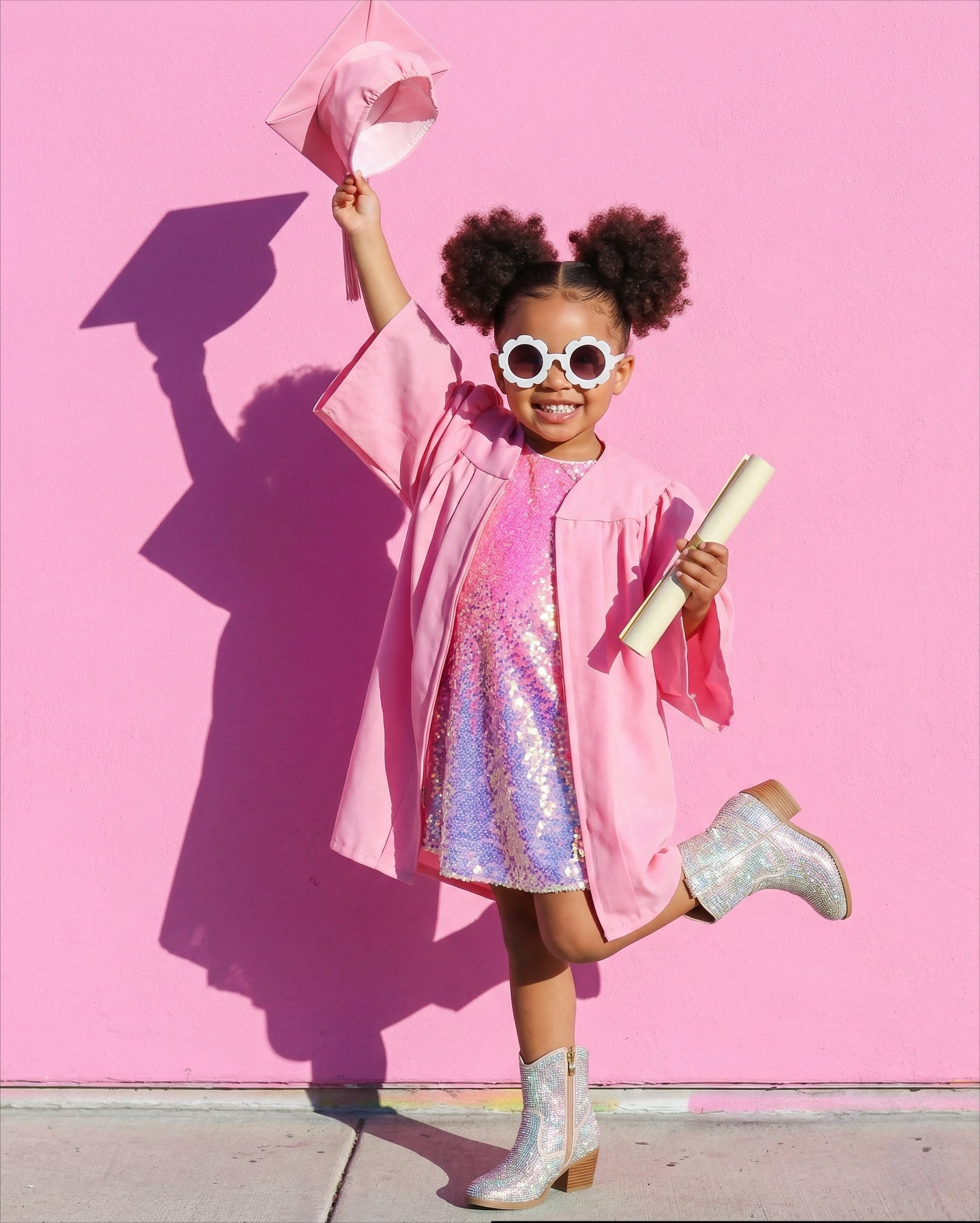 2Bunnies Girls' 4T-12yr Candy Shimmer Sequin Puff Sleeve Dress 3T / Hot Pink 2Bunnies Girls' 4T-12yr Candy Shimmer Sequin Puff Sleeve Dress 3T / Hot Pink
