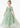 Floral Embroidered Tulle Lace Girl Dress in Sage