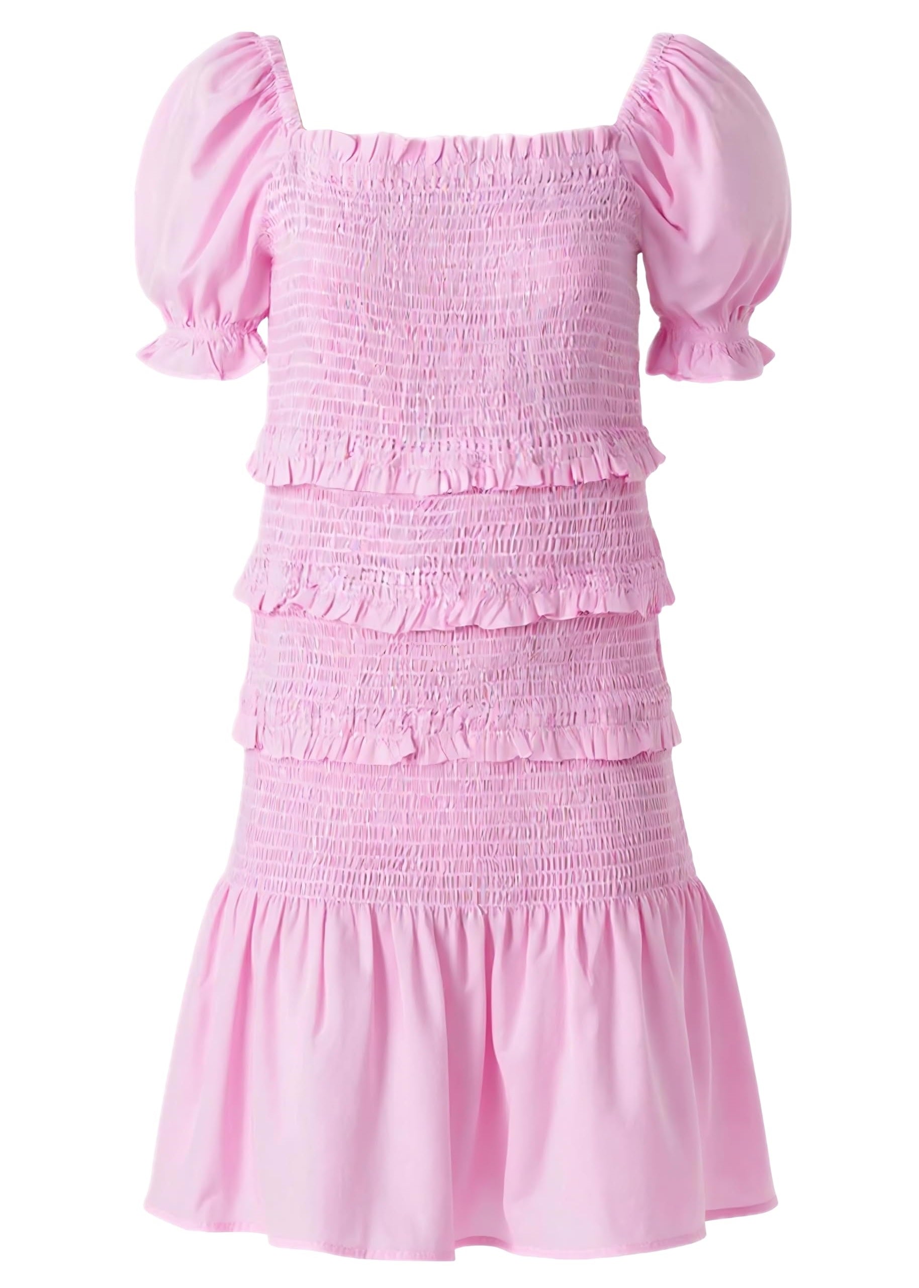 2Bunnies Girls' 6-14Y Tween Teen Smocked Ruffle Party Dance Mini Dress On and Off Shoulder Puff Sleeve Light Pink 6 years 2Bunnies Girls' 6-14Y Tween Teen Smocked Ruffle Party Dance Mini Dress On and Off Shoulder Puff Sleeve Light Pink 6 years